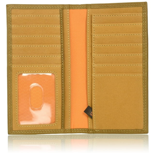 Timberland PRO Men's Leather Long Bifold Rodeo Wallet with RFID
