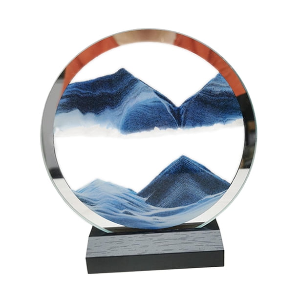 Imagen artística de arenas móviles 3D Arena fluida Arte de arena de escritorio Juguetes relajantes Mar profundo Azul
