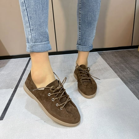 

Cathalem Women s Casual Flip Flops Fashion Four Seasons Women Casual Shoes Flat Round Toe Soft Shoes Women Sandals Heels Brown 8
