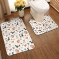 thumbnail image 2 of Xecao Dogs 2-Piece Vintage Seamless Anti-Skid Mat Set, featuring a stylish pattern for a safe and elegant toilet rug experience, 2 of 6