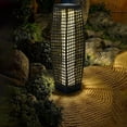 thumbnail image 4 of GRANDPATIO Outdoor Lights Solar Powered LED Resin Wicker Floor Lamp, for Garden or Porch - Medium Fuji, Silver Gray, 4 of 6