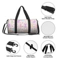 thumbnail image 4 of Balery Colorful Bunny Bolsa de Gimnasio para Mujeres y Hombres, Bolsa de Viaje Impermeable, Bolsa de Fin de Semana con Compartimento para Zapatos y Bolsillo Húmedo, 4 of 6