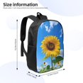 thumbnail image 2 of Disketp Blue Sky Sunflower School Backpack, Lightweight Basic Middle School Bookbags 17 Inch Casual Daypack for Student College, Travel or Outdoor, 2 of 6