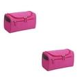 thumbnail image 3 of Bolsa de maquillaje portátil Advancent de gran capacidad para hombres senderismo mochilero neceser impermeable Rosa roja 2piezas, 3 of 5