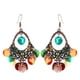 thumbnail image 1 of Elegantes pendientes trenzados huecos con decoración de diamantes de imitación de Behomia Multicolor, 1 of 3