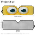 thumbnail image 6 of Uorisanigo Yellow Big Eye Print Windshield Sun Shade Foldable 1 Piece Car Sunshade Sun Visor Suitable for K JKU TJ 2 Door / 4 Door, Heat and UV Rays Blocker Keeps Vehicle Cool, 6 of 7