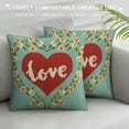 thumbnail image 3 of QZHH  Valentine's Day Pillow Covers, Love Heart Valentines Pillows Decorative Throw Pillowcases for Home Sofa Couch Cushion Decoration (Pink), 3 of 5