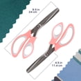 thumbnail image 5 of JubileeYarn Professional Grade Pinking Shears - 9.5" Serrated Stainless Steel - Pink & Grey - 3 Units, 5 of 7