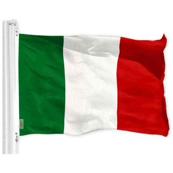 G128 - Italy Flag 3x5ft Printed with Brass Grommets on 150D Polyester Material