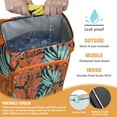 thumbnail image 4 of Hawaiian Floral Insulated Backpack Cooler - 20L, Multiple Pockets for Organized Storage, Lightweight Design, 4 of 6