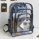 thumbnail image 4 of Mochila casual transparente unisex Mochila de verano de gran capacidad de PVC (letra azul), 4 of 9