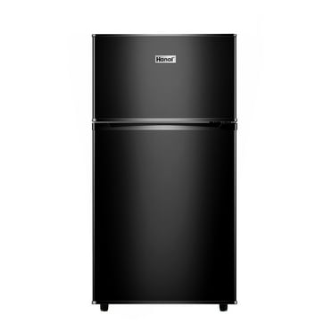 3.5 Cu ft Two Door Mini Fridge with Freezer,Apartment Size Refrigerator, Black,New