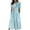 169# Light Blue, variant on UoCefik Spring Dresses for Women 2025 Short Sleeve Round Neck Church Dresses Pleated Knee Length Dress with Pockets Curvy Dress Dark Blue L