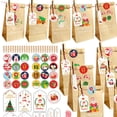 thumbnail image 2 of Billuyoard 24 juegos se pueden combinar libremente con bolsas de embalaje navideñas con etiquetas colgantes, bolsa de regalo de Navidad, papel Kits de decoración para fiestas MC6-6, 2 of 6