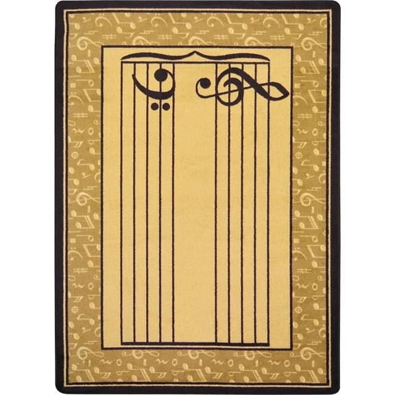 Joy Carpets 5 ft. 4 in. x 7 ft. 8 in. Fully Staffed Rectangle Area Rug Sand