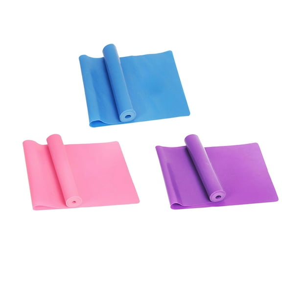 GOOHOCHY 3Pcs Rollable Elastic Stretch Band for Workout Resistance Bands Set 150x6x0.14in