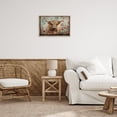 thumbnail image 4 of Stupell Industries Farmhouse Spring Blooms Highland Cow Brown Floating Frame Canvas Art, 25 x 17, by LSR Design Studio, 4 of 8