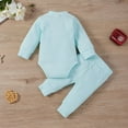 thumbnail image 3 of MesaSe Newborn Infant Baby Boy Girl Winter Clothes Ribbed Solid Button Long Sleeve Tops Pants 2PCS Set Orange 0-3 Months, 3 of 10