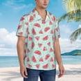 thumbnail image 5 of Goofa Watermelon Hawaiian Shirt for Men, Unisex Summer Beach Casual Short Sleeve Button Down Shirts,Aloha Tropical Floral print shirt-Small, 5 of 9