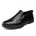 thumbnail image 4 of Zapatos de cuero para hombre, de negocios, informales, de primavera y otoño, transpirables, con punta redonda, para novios y bodas, 4 of 4