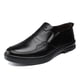 thumbnail image 4 of Zapatos de cuero para hombre, de negocios, informales, de primavera y otoño, transpirables, con punta redonda, para novios y bodas, 4 of 4