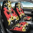 thumbnail image 3 of Binienty Sunflower Ladybug Car Seat Covers Front Seats Stretchy Cute Automotive Seat Covers For Car Bucket Seats Universal Auto Accessories for Women Girly, 3 of 7