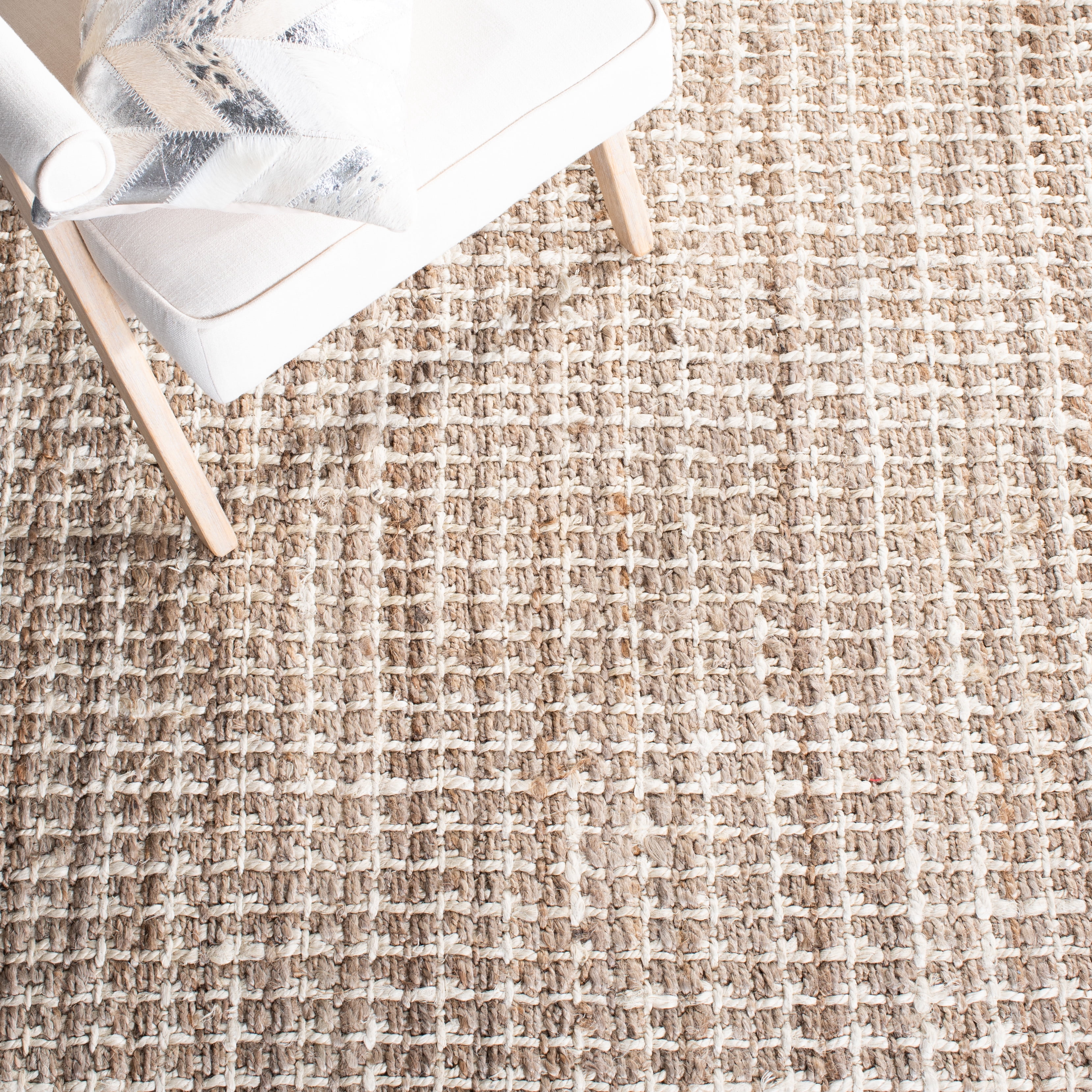 SAFAVIEH Natural Fiber Martha Solid Area Rug, Natural, 9' x 12'