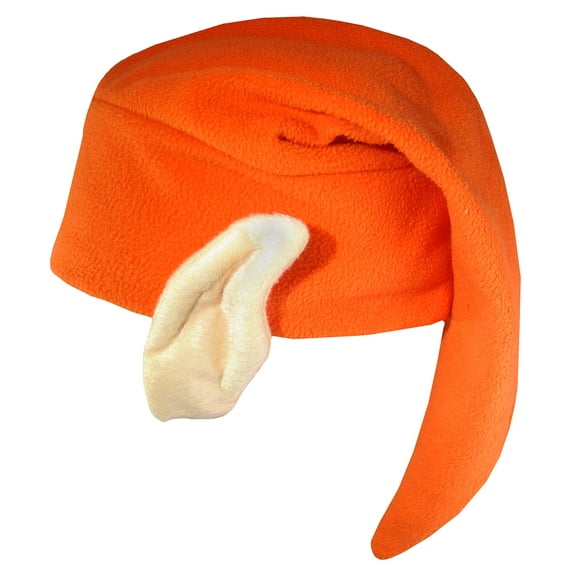 Nicky Bigs Novelties Unisex Elf Hat with Ears Gnome Cap Dwarf Costume Accessory, Orange, One Size