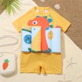 thumbnail image 2 of JUMEYU Toddler Floatation Swimsuit Boys One Piece Float Suit with Built-in Floats UPF 50+ Floating Bathing Suit 4T 5T (Yellow,4-5 Years), 2 of 7
