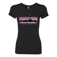 thumbnail image 2 of Wild Bobby Cheerleader Silhouette Girl Sports Women Slim Fit Junior Tee, Black, Small, 2 of 5