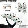 thumbnail image 6 of SCRAWLGOD Floral Corgi Sunglasses Comfy Office Chair Cover with Arm Covers Stretchable Universal Boss Chair Protector Easy to Remove Desk Chair Slipcover, 3 Pieces, L, 6 of 7