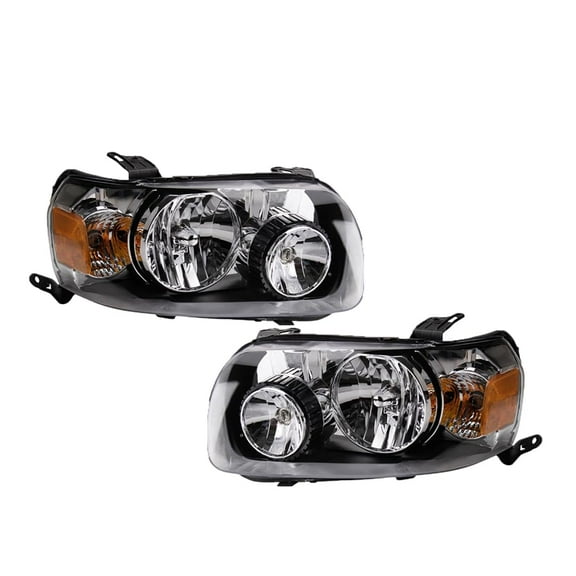 EPIC LIGHTING OE Style Halogen Headlights Assembly Replacement for FORD 05-07 ESCAPE [ FO2518102 FO2519102 7L8Z13008D 7L8Z13008A ] Pair