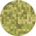 thumbnail image 1 of Ahgly Company Indoor Round Patterned Dark Yellow Green Area Rugs, 8' Round, 1 of 6