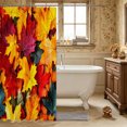 thumbnail image 3 of Erosebridal Maple Leaves Shower Curtain 72Wx84L,Fall Foliage Bathroom Shower Curtain,Rainbow, 3 of 6