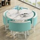 thumbnail image 4 of Dining Table Set 4 Chairs Comedor 4 Sillas Reception Coffee Tables Chairs Kitchen Table Mesas De Jantar Living Room Furniture HY My Lux Decor Round, 4 of 58