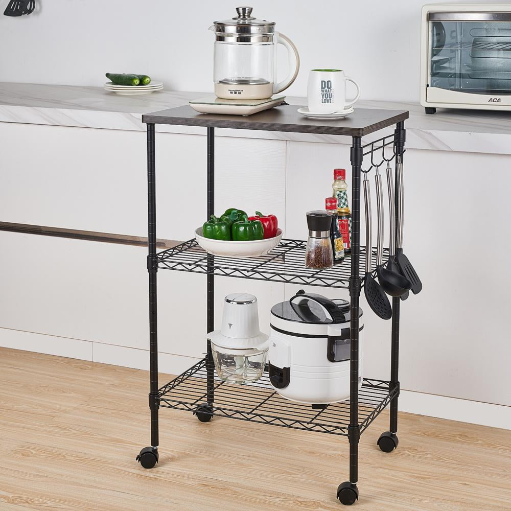 3 Tier Kitchen Cart, Heavy Duty Commercial Grade Utility Cart with