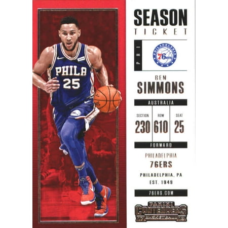 2017-18 Panini Contenders Season Ticket #25 Ben Simmons Philadelphia 76ers Basketball