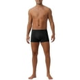 thumbnail image 2 of NOMADIC NOOK Men's 4 Pack Underwear Regular Fit Soft Comfortable Solid Color Basic Boxer Briefs 30 4 Black, 2 of 5