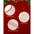 thumbnail image 6 of Pink Geometric Christmas Tree Skirt 36 Inches Large Christmas Skirt Tree, Modern Abstract Art Plaid Aesthetics Tree Skirt Christmas Decorations for Fireplace Party Holidays Indoor Outdoor, 6 of 7