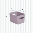 thumbnail image 2 of Superio Small Ribbed Plastic Storage Basket Organizer (2 Pack), Mini Stackable Closet Storage Bin for Home, Shelf, Desk, Pantry Toys, Clothes, Cosmetics, Stationary (Lilac, 1.5 Liter), 2 of 6