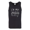 thumbnail image 2 of Wild Bobby, I'm Only Talking to Jesus Today Inspirational/Christian Men Graphic Tank Top, Black, Small, 2 of 6