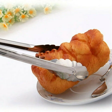

JPGIF Big Promotion Stainless Steel Saladss Tongs BBQ Kitchen Cooking Food Serving Bar Utensil Tong