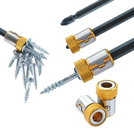 

Fnahd Universal Removable Magnetizer Ring Magnetic Steel For 6.35mm Screwdriver Bits