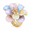 Spring Color Gold, variant on Enamel Flower Stretch Ring, Hand-Painted Matte Oil Multi-Layer Floral Petal Geometric Creative Statement Rings for Women Fashion Jewelry Accessories