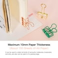 thumbnail image 2 of Metal Wire Paper Clamp Binder Clips Colored Multifunction Hollow Out Paper Desktop Office Organizer for Photo File Students School Office Home Supply 10pcs per Box 32mm, 2 of 8