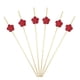 thumbnail image 1 of 100 piezas de palillos de frutas de bambú, elegantes palitos de cóctel, palillos de dientes para aperitivos, flor-2, 1 of 2
