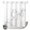 White, variant on No Hook Shower Curtain, Modern White Shower Curtains for Bathroom with See Through Top Window, Minimalist Abstract Ribbon A Sketch Rt Waterproof & Washable Bath Curtain 66"x72"