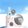thumbnail image 3 of Portable USB Rechargeable Misting Table Fan Mini Desktop Cooling Air Circulator with Mist Spray for Office Home Dorm Summer Pink 1 Pc, 3 of 6