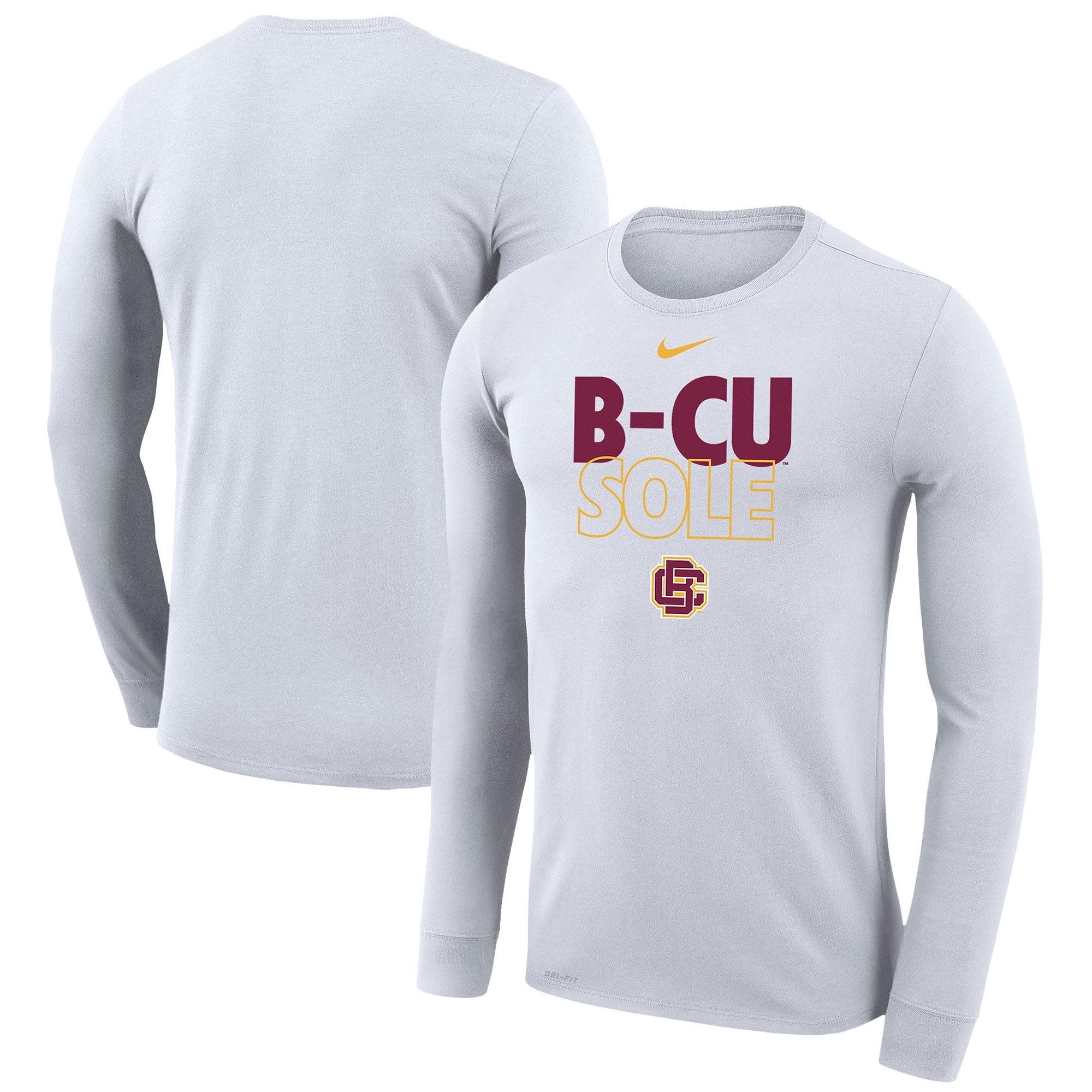 Nike White Bethune-Cookman Wildcats 2023 On Court Bench Long Sleeve T ...