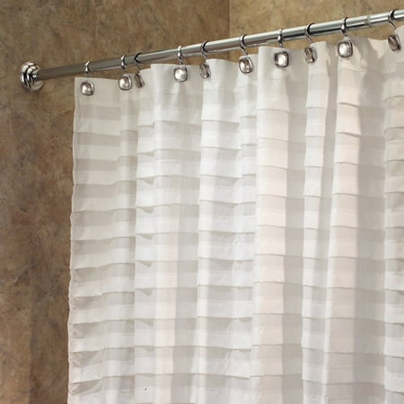 InterDesign Tuxedo Fabric Shower Curtain, Various Sizes